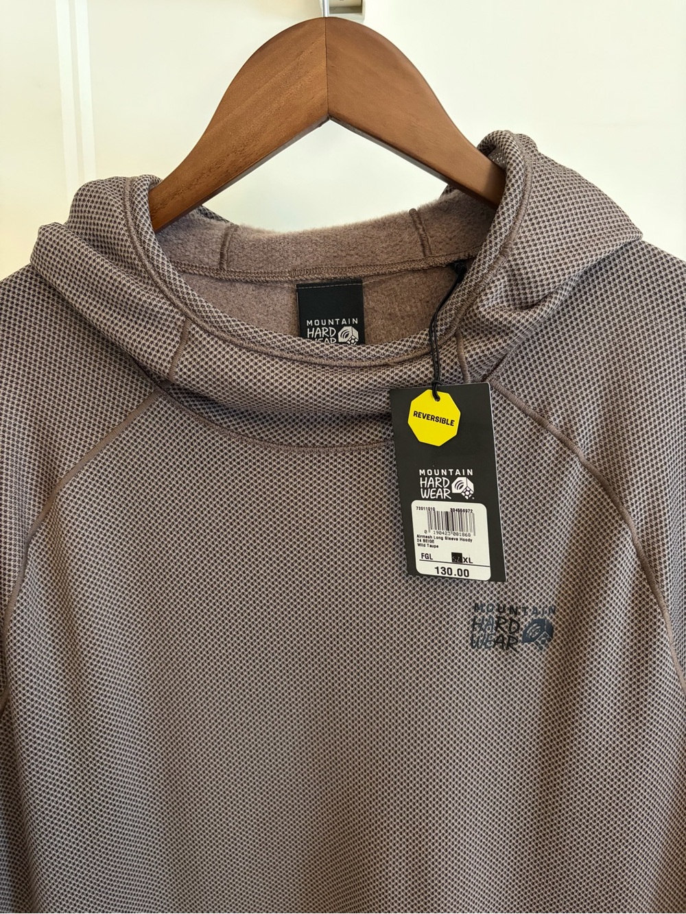 Mountain Hardwear reversible Men’s Hooded Long-Sleeve Shirt - Taupe